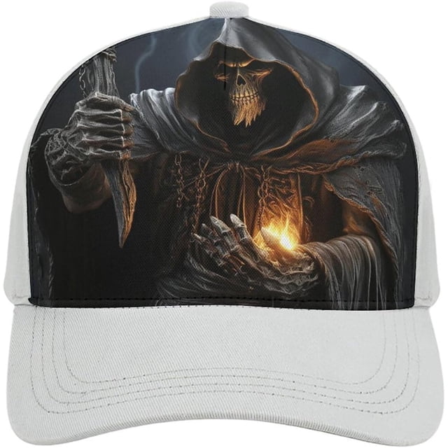 Grim-Reaper Baseball Cap Classic Golf Cap Soft Dad Hat Multicolor Adjustable Low Profile Hat Unisex
