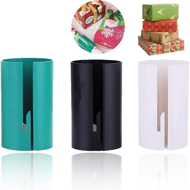 3 Pcs Coupe-Papier d'Emballage Coulissant, Noël Papier d'Emballage Cutter,  Cutters de Papier Cadeau, pour l'Emballage de Cadeau de Noël de Mariage  d'Anniversaire 