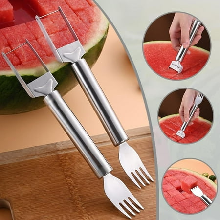 

Off Promotions! Huayishang Stainless Steel Bowl 3Pc Watermelon Cutting Fork Kitchen Essentials Clearance Sale