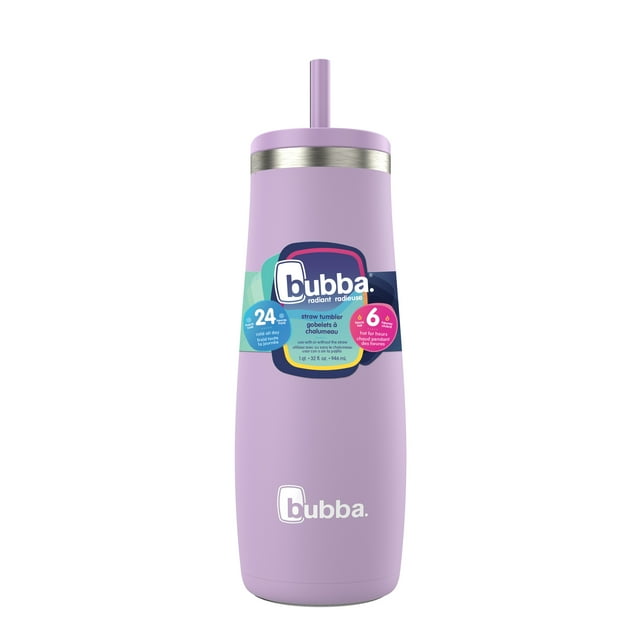 bubba Radiant Tumbler, 32 oz (946 ml), Stainless Steel Insulated Water Bottle, Lilac Dream