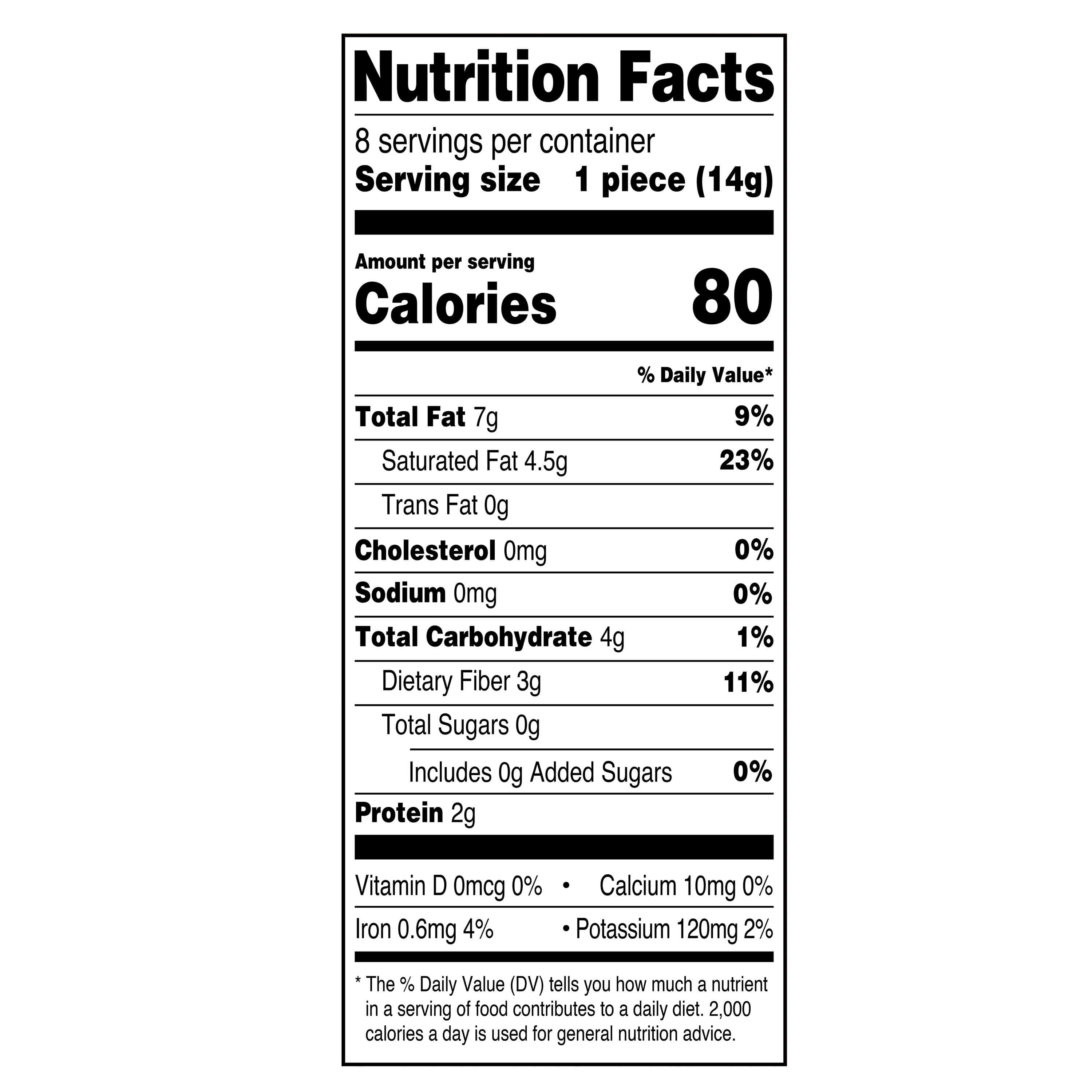 Great Value Unsweetened Chocolate Baking Bar, 4 oz