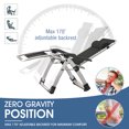 thumbnail image 3 of ABORON Zero Gravity Chair,Adjustable Lawn Recliner,Folding Reclining Patio Lounger Chair with Removable Cushion, Headrest & Cup Holder, 3 of 8