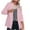 Pink, variant on YUGYXL Long Sleeve Blazer for Women Solid Color Plus Size Suit Jacket Trendy Notched Lapel Shrug Open Front Blazers Fall Outdoor Streetwear Jacket Gift for Family Pink,M
