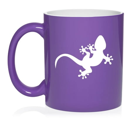 

Gecko Lizard Ceramic Coffee Mug Tea Cup Gift for Her Him Friend Coworker Wife Husband (11oz Purple)