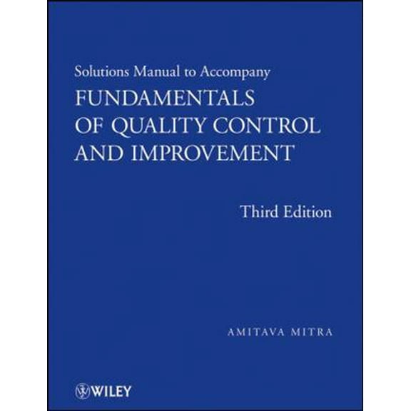 Pre-Owned Quality Control 3E SM (Paperback) 0470256974 9780470256978