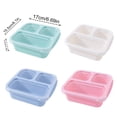 thumbnail image 3 of Pink 3-Compartment Food Storage Container for Refrigerator, Reusable Meal Prep Lunch Box for Snacks and Leftovers, Compact Plastic Food Organizer for Home and Office, 1-Pack, 3 of 6