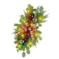thumbnail image 2 of Guirlande Pré-Éclairée pour Escalier Guirlande de Noël Couronne pour Cheminée de Mariage à Carreaux, 2 of 9