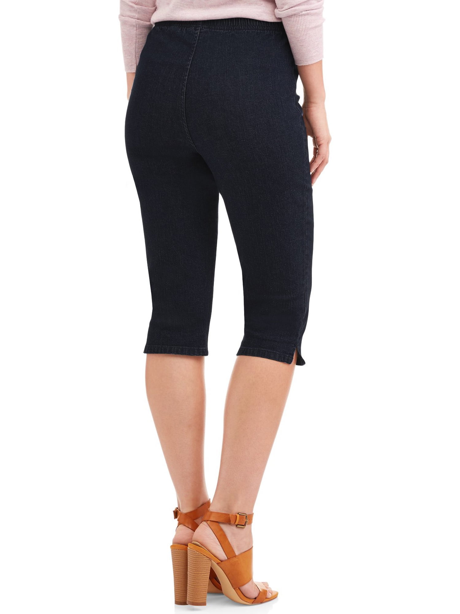 RealSize Women’s 17" Pull On Stretch Capri Pants