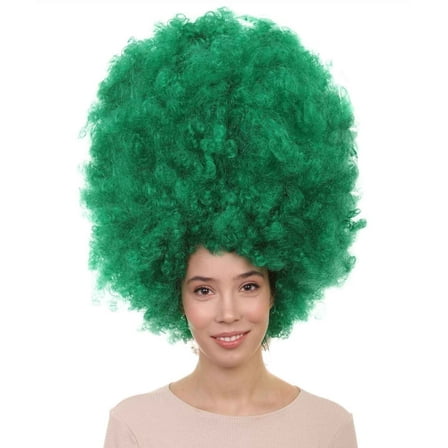 HPO Adult Women's Super Size Jumbo Green Wig