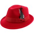 thumbnail image 4 of Stylish Men's Fedora Hat Warm Felt Jazz Cap Lightweight Durable Chic Design Party Wedding Date Accessory Everyday Wear, 4 of 4
