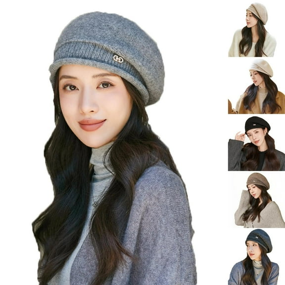 UTSJKR 2025 Fashion Knit Beanie fro Women Soft Lightweight Stocking Cap Comfy Winter Outdoor Hats Slouchy Beanie Gray