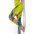 thumbnail image 4 of Gibobby Pantalon yoga mujer Pantalones de mujer de cadera Levantamiento de yoga transpirable Ejercicio Impresión Pantalones de yoga(Verde,CH), 4 of 5