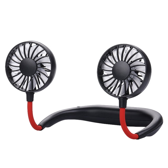 Ventilador Cuello Portátil Ygjytge Enfriador Aire USB Recargable LED Ajustable 360 grados