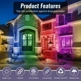 thumbnail image 4 of WYZworks 960LEDs, 50ft Colorful 16-Mode Flat LED Outside Strip Lights, SMD 2835, Waterproof Permanent Heavy Duty Outdoor Exterior Accent Lighting, ETL Certified, Connectable Flexible Clear PVC Shell, 4 of 9