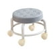 thumbnail image 5 of Silla giratoria con asiento bajo con ruedas, taburete de pedicura pequeño, resistente y resistente, 360 grados gris, 5 of 9
