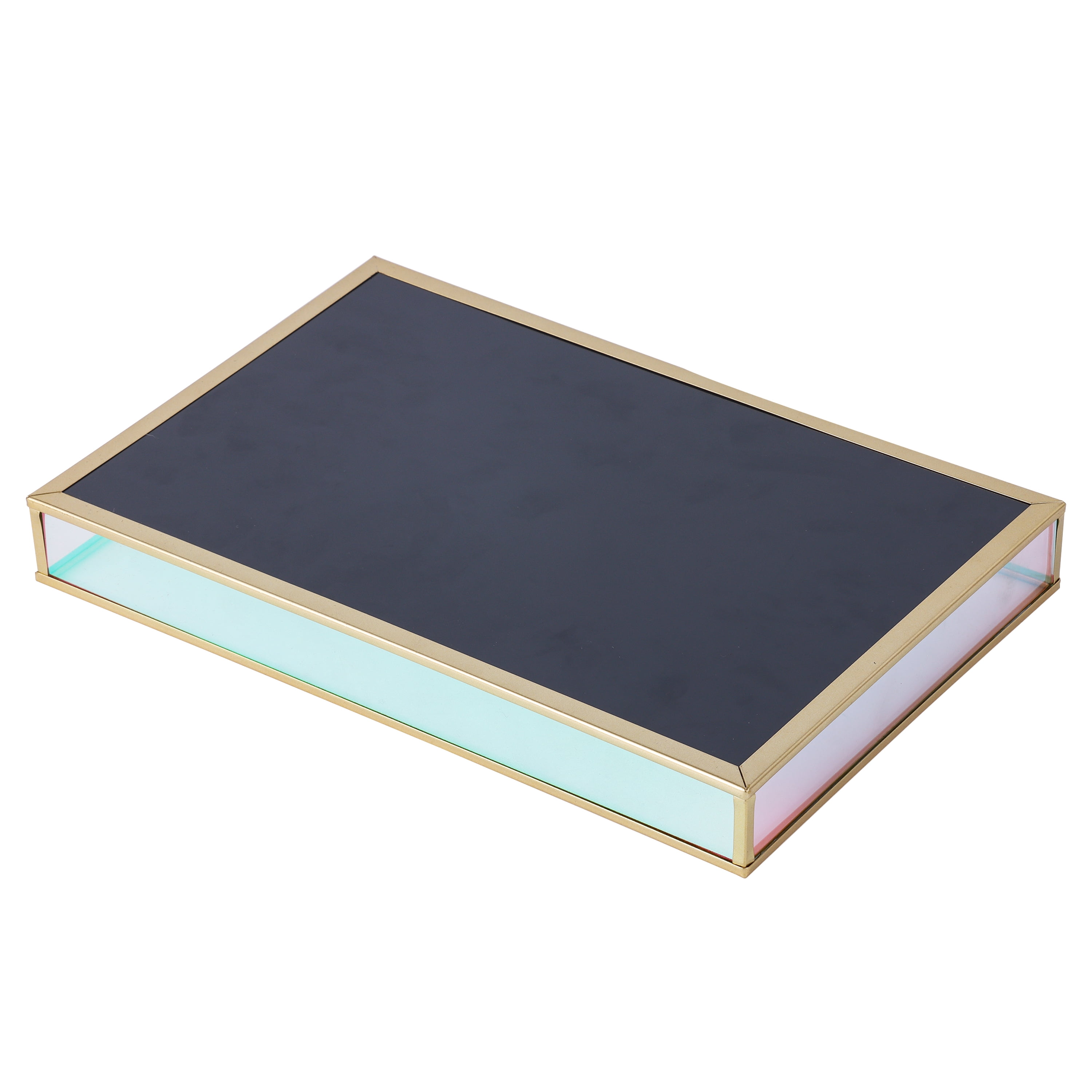 Mainstays Iridescent Glass and Copper Tabletop Tray