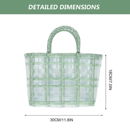 

1Pc Hand-woven Bag Hand Basket Jelly Bag Beach Bag Shopping Bag for Vegetables