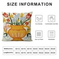 thumbnail image 5 of GOSMITH  Farmhouse Floral Blossom Tufted Throw Pillow Cover Spring Colorful Flower Vase Leaves Pillowcase Soft Square Cushion Case Yellow, 5 of 5