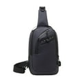 thumbnail image 2 of Puerto de carga USB para bolsa de pecho cruzada de hombre | Mochila ligera impermeable para el hombro | Gran capacidad, diseño transpirable, duradero para viajar, trabajar, exteriores | 21x30x10cm, 2 of 9