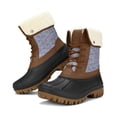 thumbnail image 2 of Bocca Women's Insulated Snow Boots Brown&Gray Mid-calf Winter Boots Lace-up 6M, 2 of 6