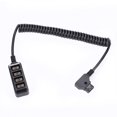 thumbnail image 4 of Fugacal Male D-Tap B Type Power Tap To 4-Port Female P-Tap Hub Adapter Splitter, 4 of 8