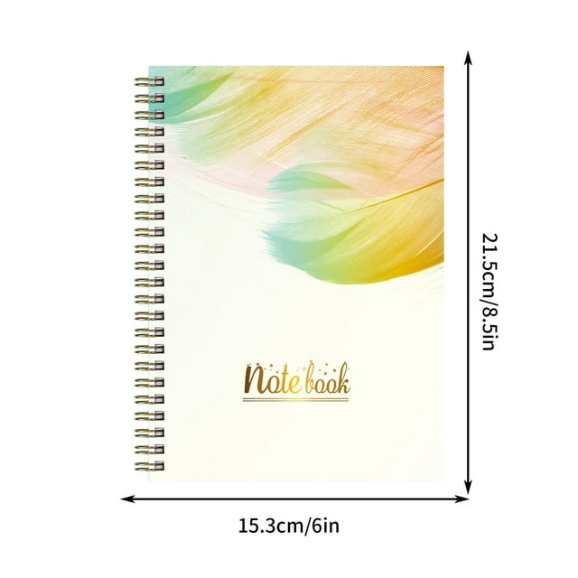 Fesfesfes Notebook Bilingual Planning System A5 Detachable Page Coil Notebook Academic Year Calendar with Subject Dividers with Tabs, Hardcover, Elastic Closure, Inner Pocket B