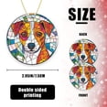 thumbnail image 2 of Funny Christmas Ornament,Adult Jack Russell Terrier,Xmas Round Ceramic Pendant, 2 of 6