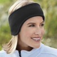thumbnail image 4 of Unisex mujeres hombres calentador de oídos diademas de invierno polar térmico esquí orejeras estiramiento Spandex accesorios para bandas para el cabello (negro), 4 of 5