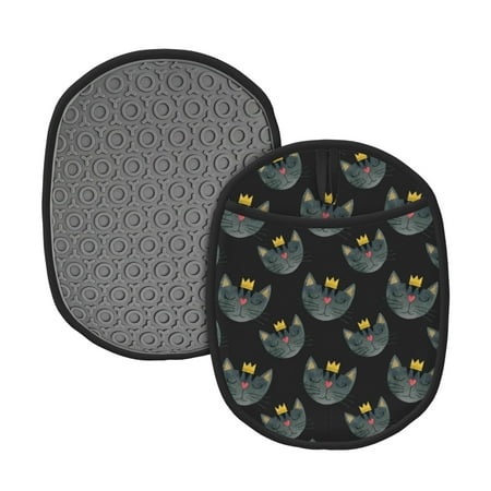 

Naloa Faces Of The Cat Silicone Pot Holders Oven Mitts Heat Resistant Hot Pads Non Slip Pot Holder for Kitchen Baking and Cooking 9.4 x 7.5 Inches