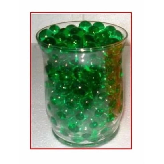 Green Water Beads - Vase Fillers for Use with LED wedding party Water Submersible Lights , Tea Lights & Floating Candles