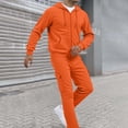 thumbnail image 2 of Blekii Men's Casual Sweatsuit, Solid Color Hoodie And Sweatpants Set, French Terry Jogger Outfit, Cozy Lounge Set for Home, Matching Gym Wear for Men, Relaxed Fit Two-Piece for, 2 of 6