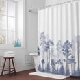 thumbnail image 5 of Pine Forest Fabric Shower Curtain Watercolor Plants Gray Blue Washable Shower Curtains for Bathroom, Waterproof Bath Curtain with Hooks Home Decor 72x84in, 5 of 8
