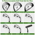 thumbnail image 2 of Costway 9 PCS Men's Complete Golf Club Set Right Handed with 460cc Alloy Driver Irons Gray, 2 of 10