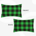 thumbnail image 4 of Daiia Buffalo Plaid Green Black Bedding Waterproof Pillow Protector Zippered Queen – Bed Bug Proof Pillow Encasement-16"x24", 4 of 9