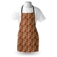 thumbnail image 4 of Floral Apron, Graphic Design of Floral Elements as Organic Curvy Leaves Print, Unisex Kitchen Bib with Adjustable Neck for Cooking Gardening, Adult Size, Maroon and Sand Brown, by Ambesonne, 4 of 4