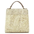 thumbnail image 3 of Bolso Para Dama Hueso Piel Grabado Camel Piel Addae Nueva Imagen, 3 of 5