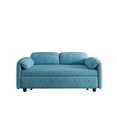thumbnail image 6 of Dual-Purpose Velvet Sofa Bed: Elegant Blue Convertible Sofa Easily Transforms into a Retractable Bed, Perfect for Living Rooms, Guest Rooms, and Small Spaces, 6 of 20