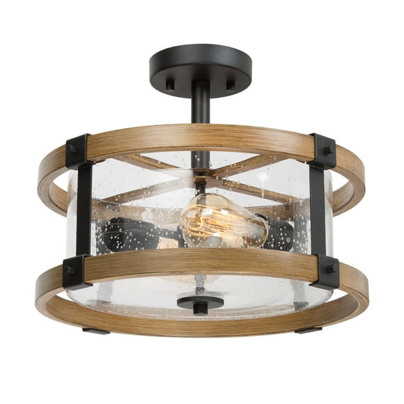 LNC Éclairage Semi-Encastré Ton Bois, Style Rustic, 16"L X 11"H X 16"P, IFVBAAWM1388777/Walmart Canada