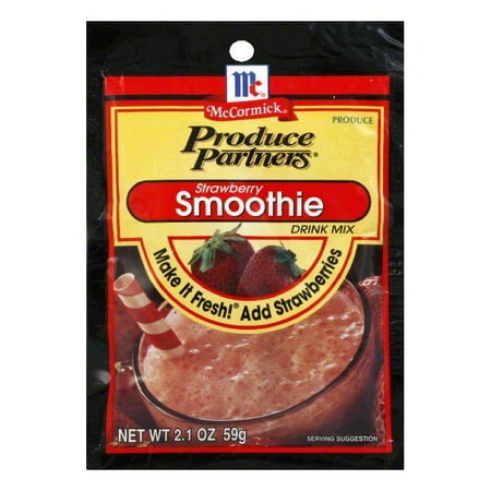 - Produce Partners Smoothie Drink Mix Strawberry, 2.1 OZ (Pack of 12)