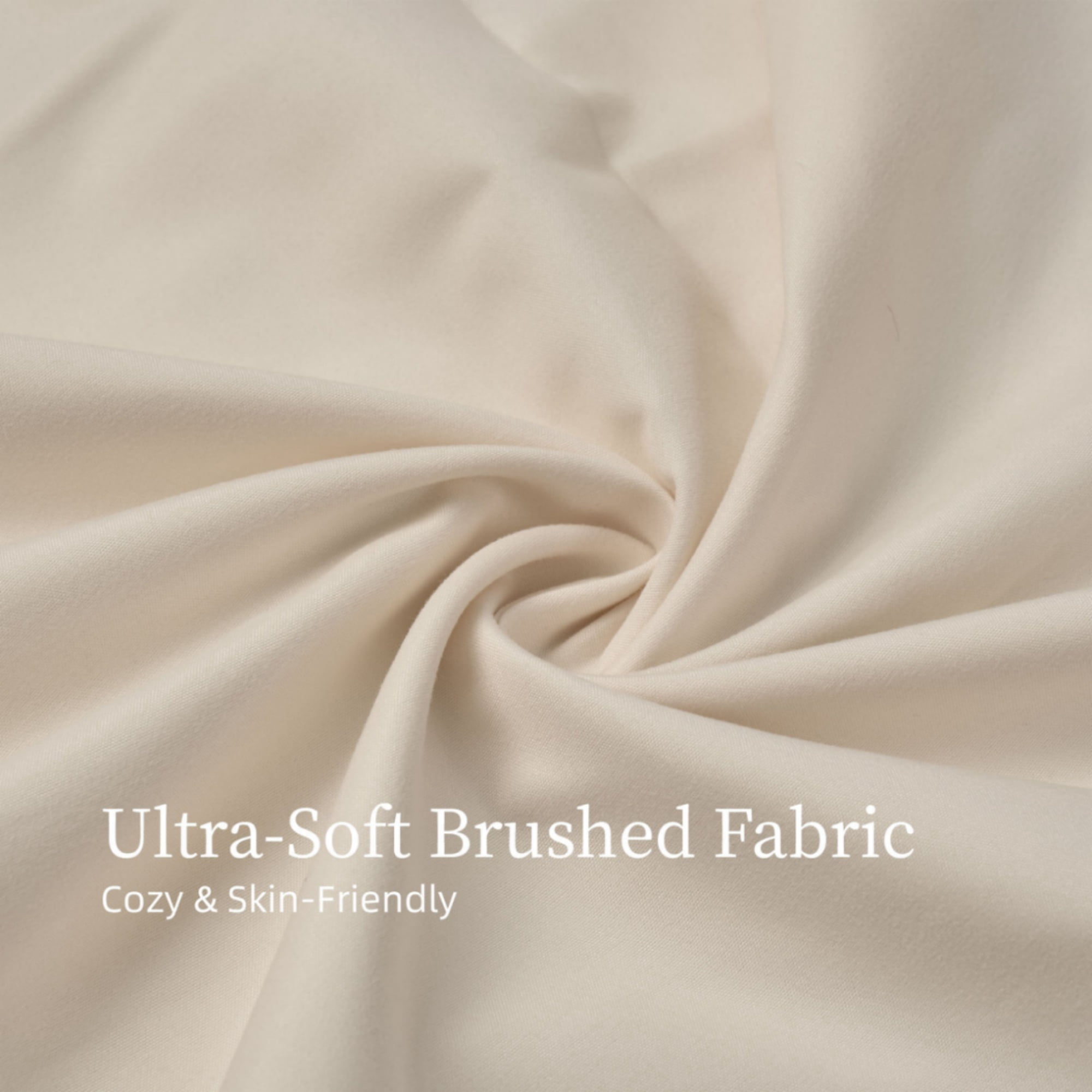 GARITIN Brushed Microfiber Queen 4-Piece Bed Sheets Set, 90GSM Ultra-Soft Breathable Bedding with 2 Pillowcases, 14-Inch Deep Pocket Fitted Sheet, Shrinkage Fade Wrinkle Resistant Easy Care, White