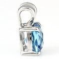 thumbnail image 2 of Elena: 2.9ct Cushion Cut Simulated Swiss Blue Topaz Solitaire Pendant Sterling Silver, 2 of 2