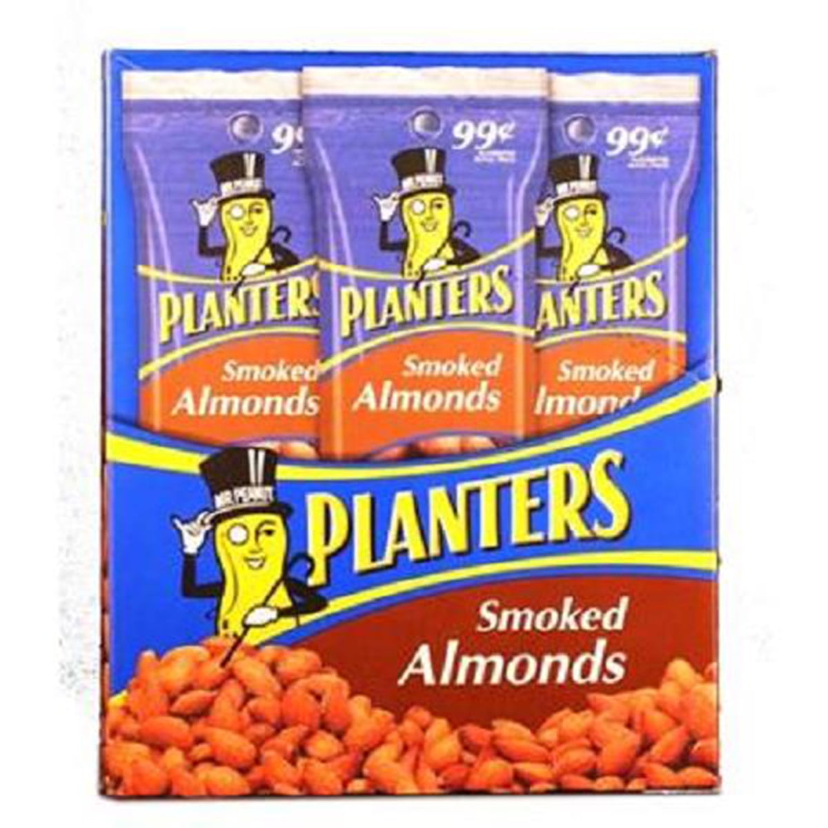 Planters Smoked Almonds, 1.5 Ounce Tubes (Pack of 18)