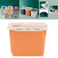 thumbnail image 4 of kurtrusly Conteneur de Stockage de Riz et de Grains Distributeur de Céréales Boîte Orange Jaune, 4 of 6
