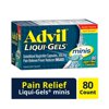 (2 pack) (2 pack) Advil Liqui-Gels minis (80 Count) Pain Reliever / Fever Reducer Liquid Filled Capsule, 200mg Ibuprofen, Easy to Swallow, Temporary Pain Relief