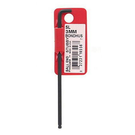UPC: 0037231165567 | bondhus 16556 3.0mm stubby ball end l-wrench