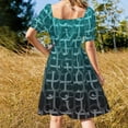 thumbnail image 4 of Fun with Typography in nian Blue and Black Sleeveless Dress Aesthetic clothing Elegant gowns, 4 of 7