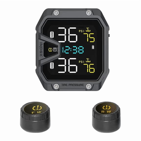 Motorcycle TPMS with 2 Sensors IP65 Waterproof Wireless Tire Pressure Monitoring System B