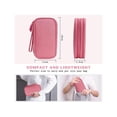 thumbnail image 2 of Electronic Organizer, Travel Cable Organizer Bag Pouch Electronic Accessories Carry Case Portable Waterproof Double Layers All-in-One Storage Bag for Cable, Cord, Charger, Phone, Earphone Pink, 2 of 6