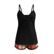 thumbnail image 5 of Gibobby Tangas de mujer sexy encaje Día de San Valentín Camisola con estampado de cuadros de labios sexy para mujer, conjunto de 2 piezas, encaje sin espalda, pantalones (Rojo, XL), 5 of 5