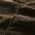thumbnail image 3 of Men's Velvet T-Shirt Casual Collared Short Sleeve Button Down Shirts, 2XL, 3 of 6